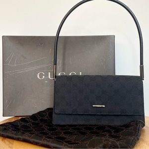 *One Owner* Amazing Vintage Gucci Purse in Black Canvas! Pristine condition!